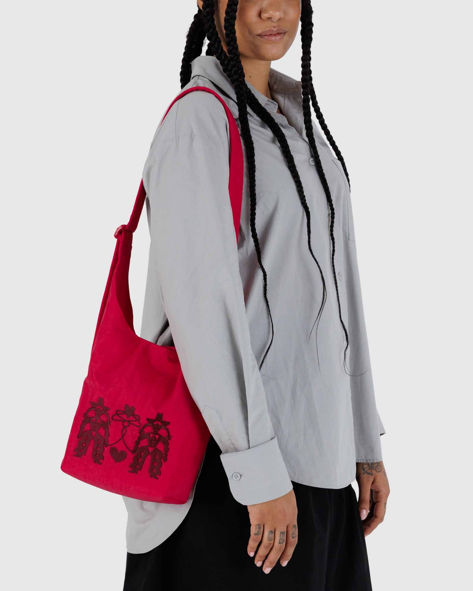 BAGGU Embroidered Cowgirl small nylon sling | BAGGU | Crossbody Bag