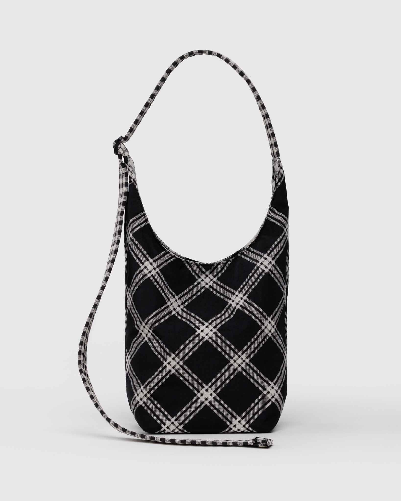 Mixed Plaid Small Nylon Sling BAGGU