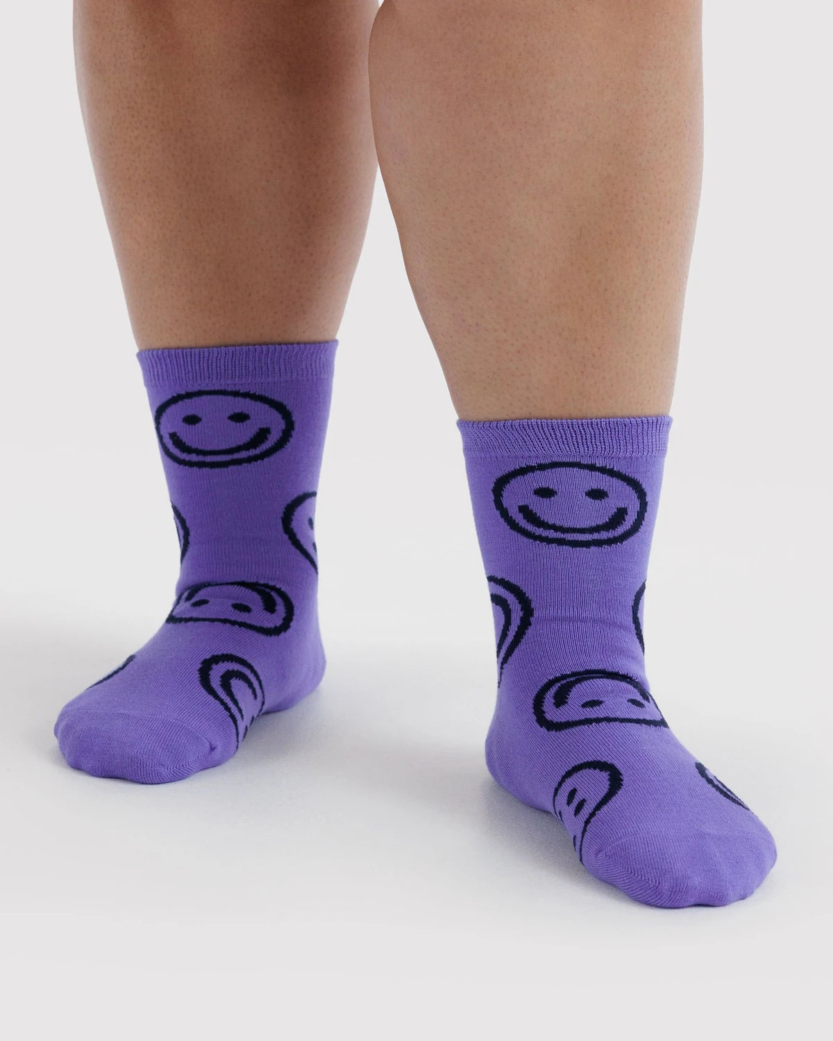 Lavender Happy Crew Sock