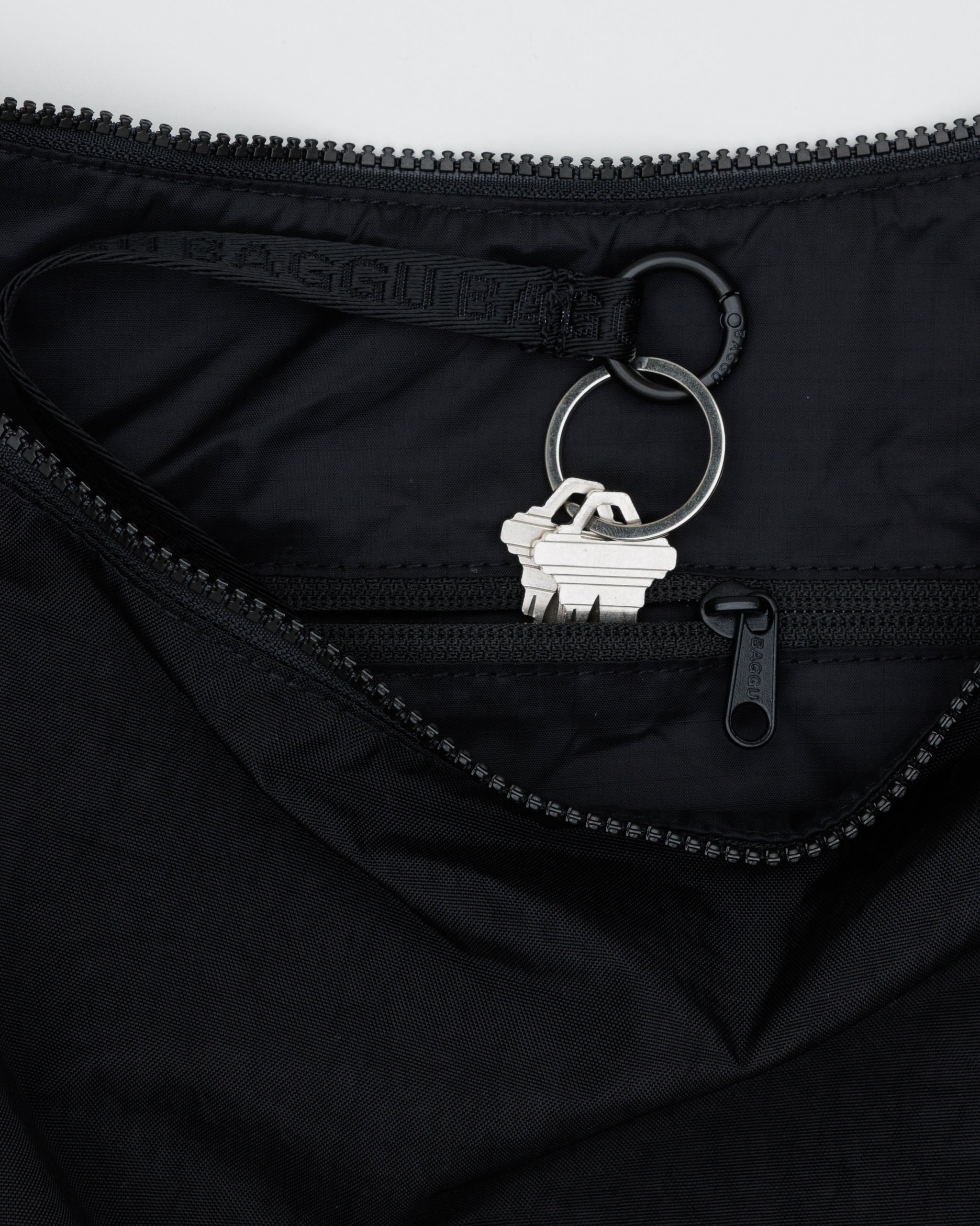 Black Large Crescent Bag