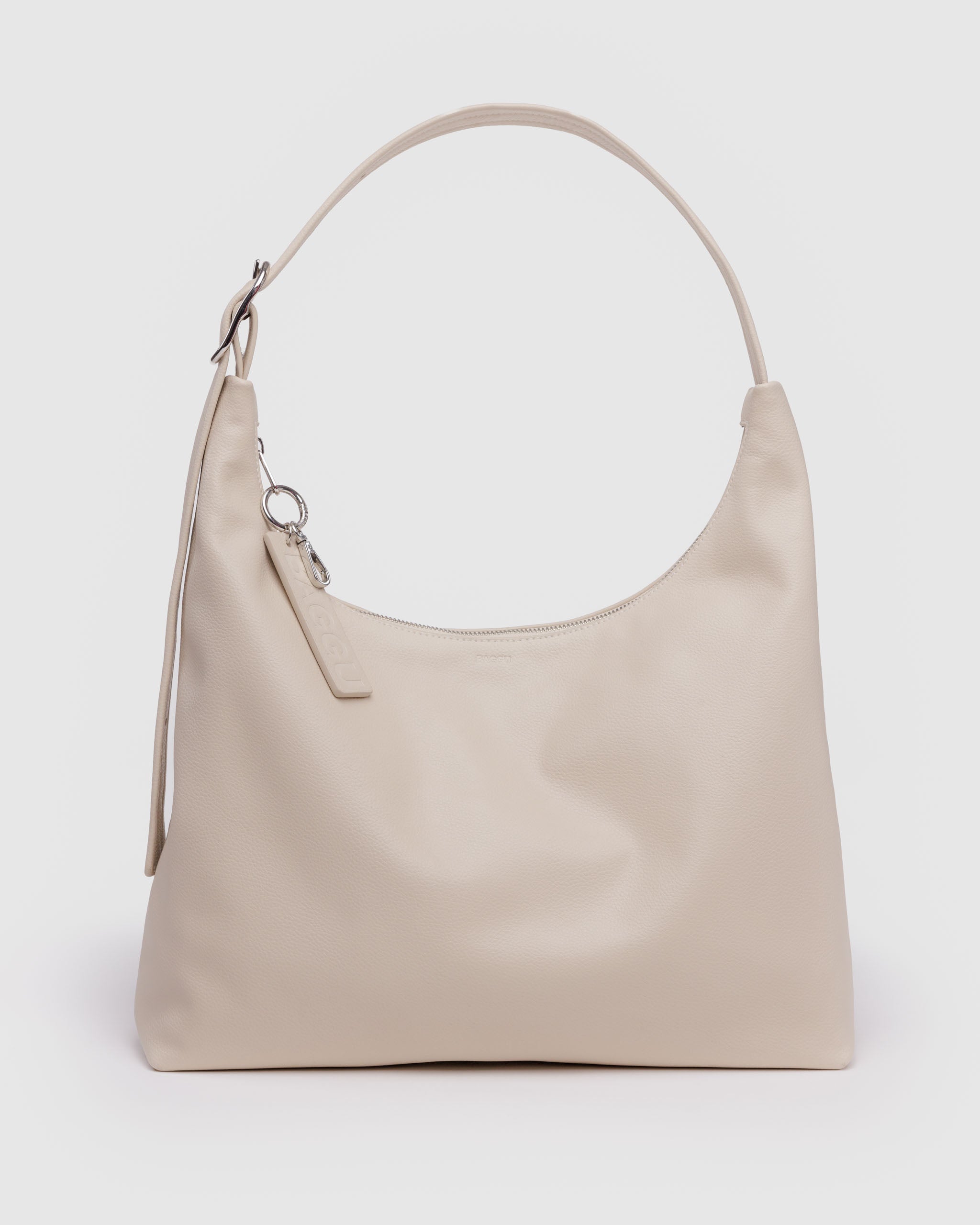 Stone recycled leather shoulder bag | BAGGU | Shoulder + Crossbody Bag