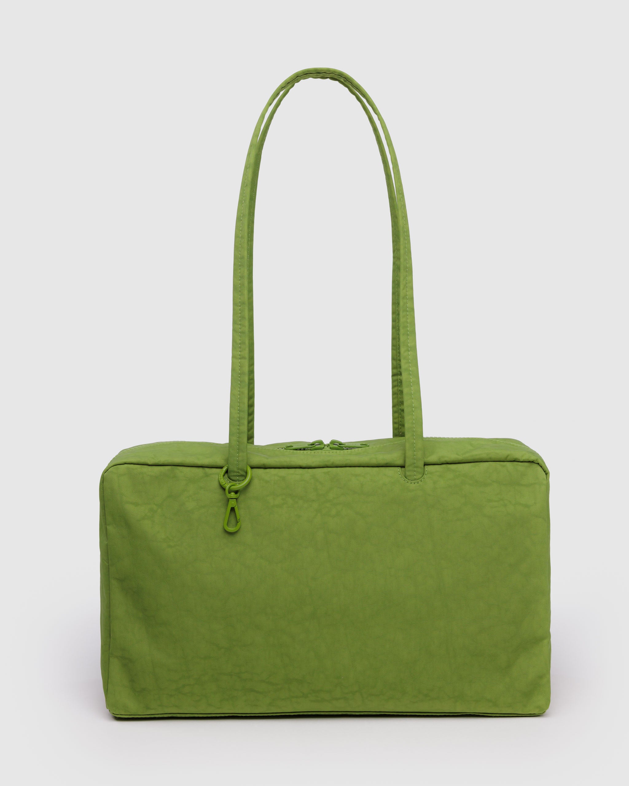 BAGGU Green Juice Medium Nylon Bowler Bag