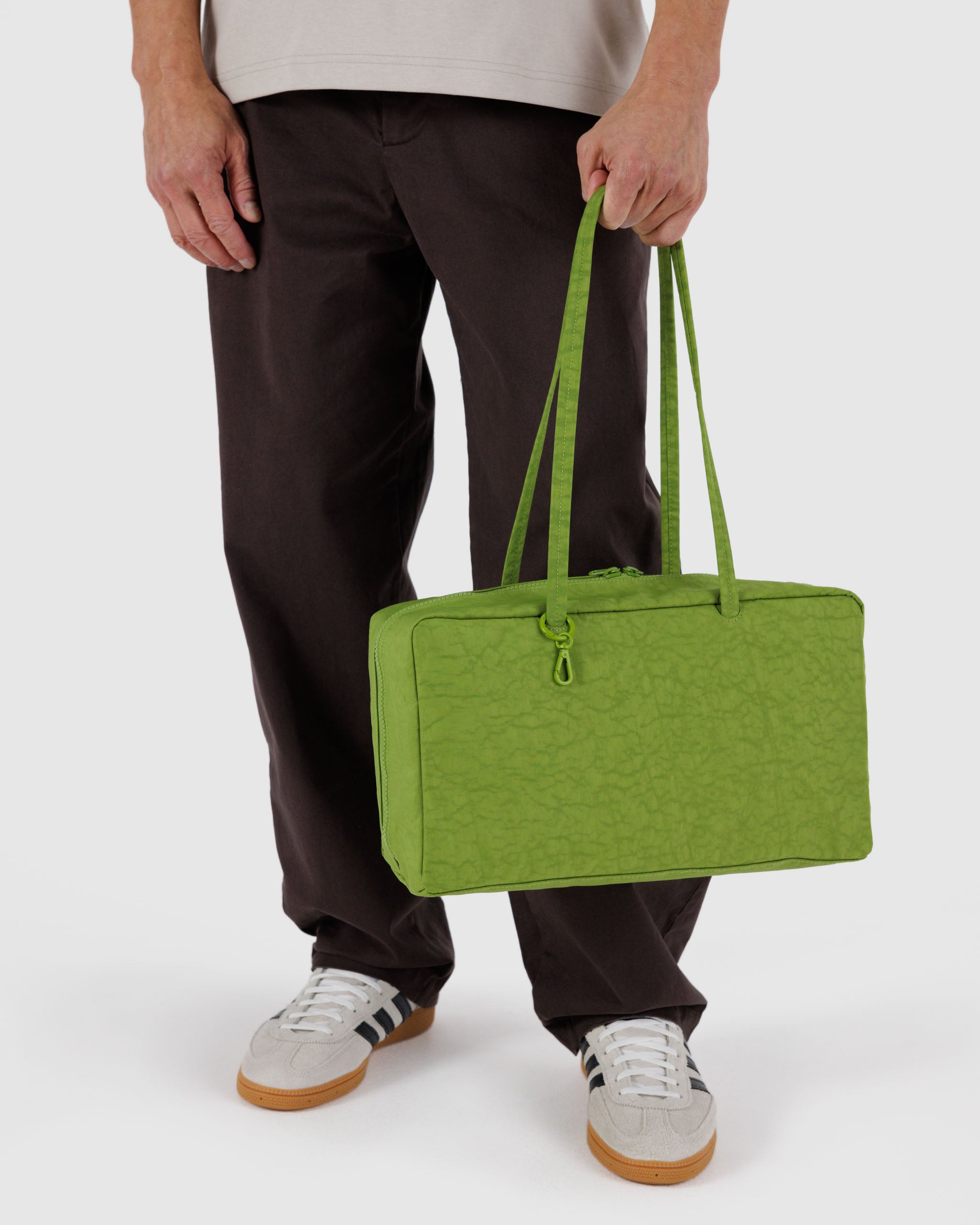 BAGGU Green Juice Medium Nylon Bowler Bag