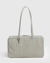 Sage Stripe Medium Nylon Bowler Bag