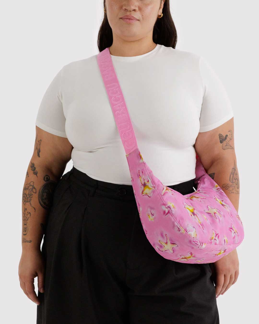 Dancing Star Medium Nylon Crescent Bag