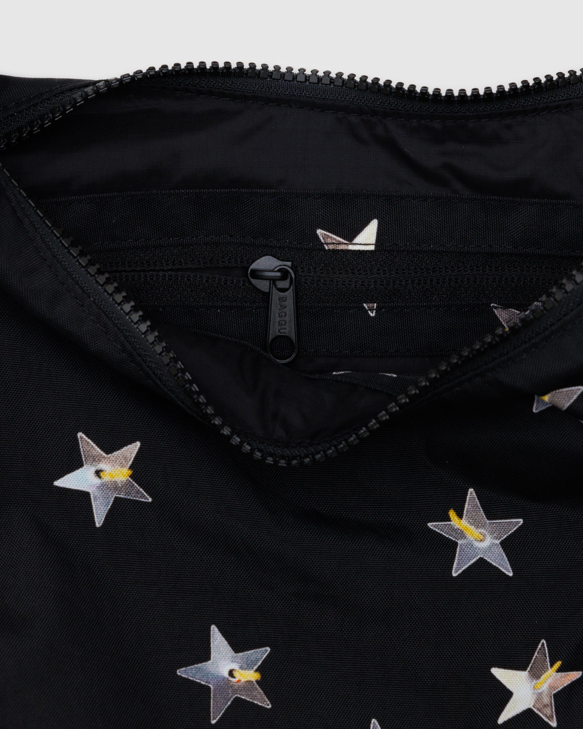 Stars Medium Nylon Crescent Bag