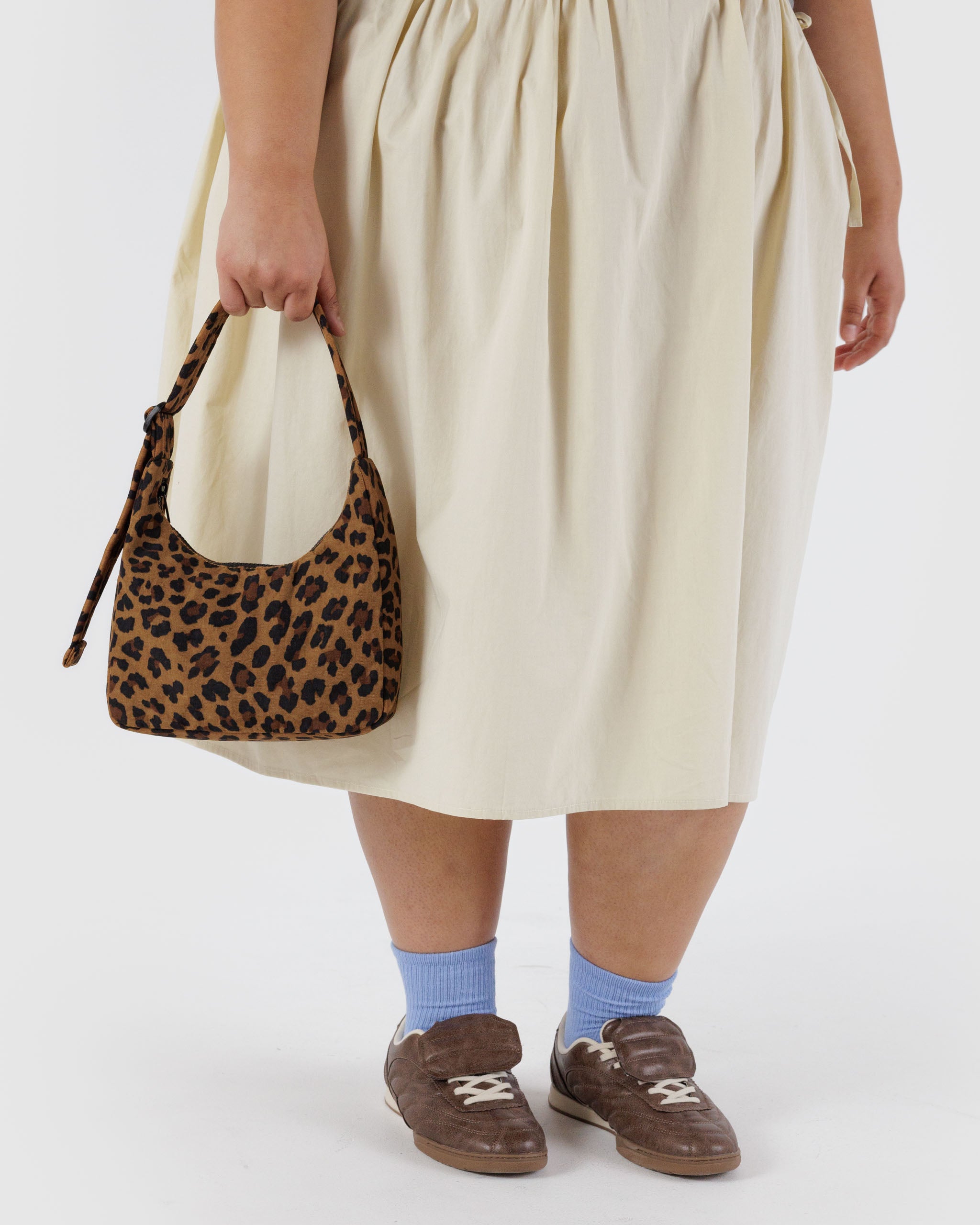 Leopard Mini Nylon Shoulder Bag
