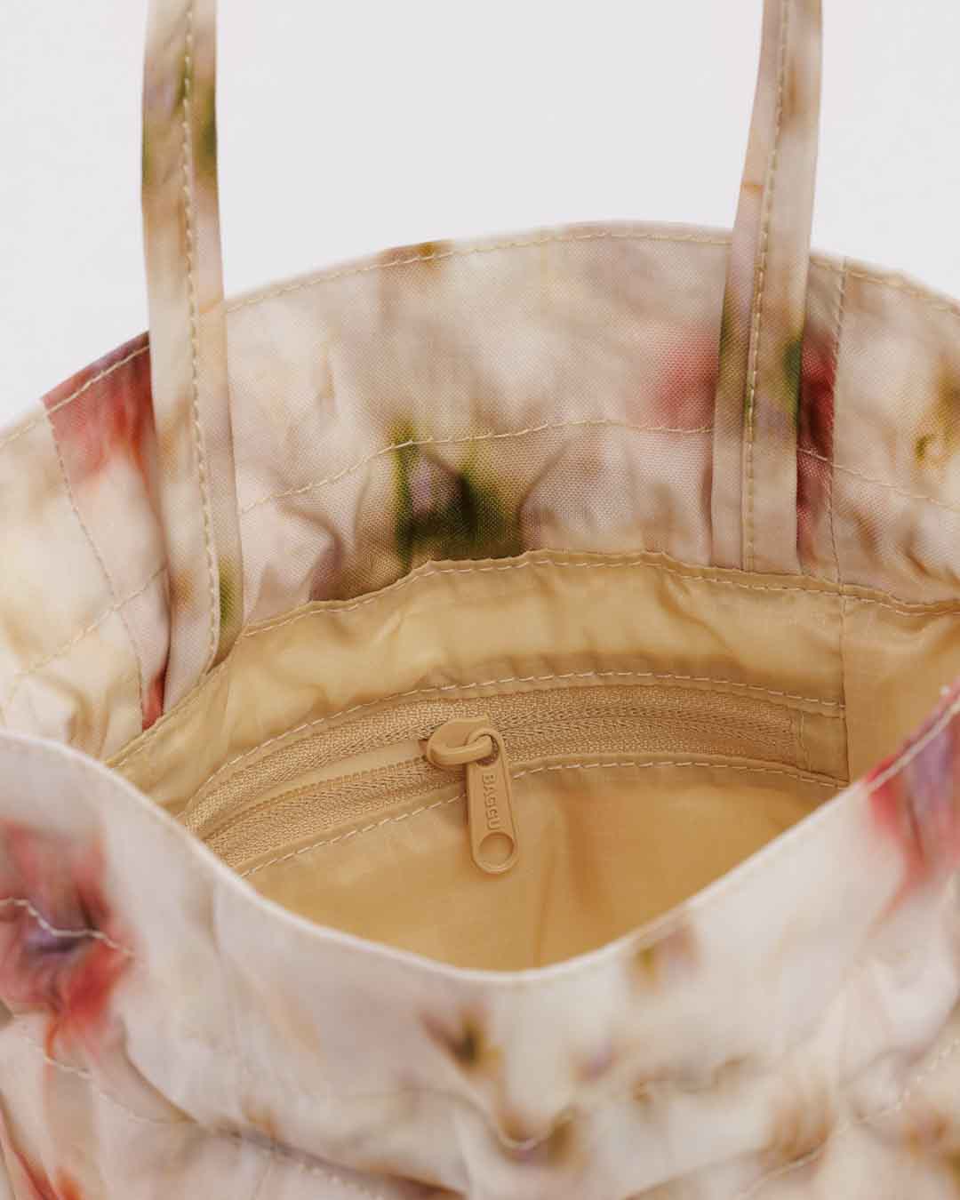 Abstract Floral Nylon Drawstring Bag