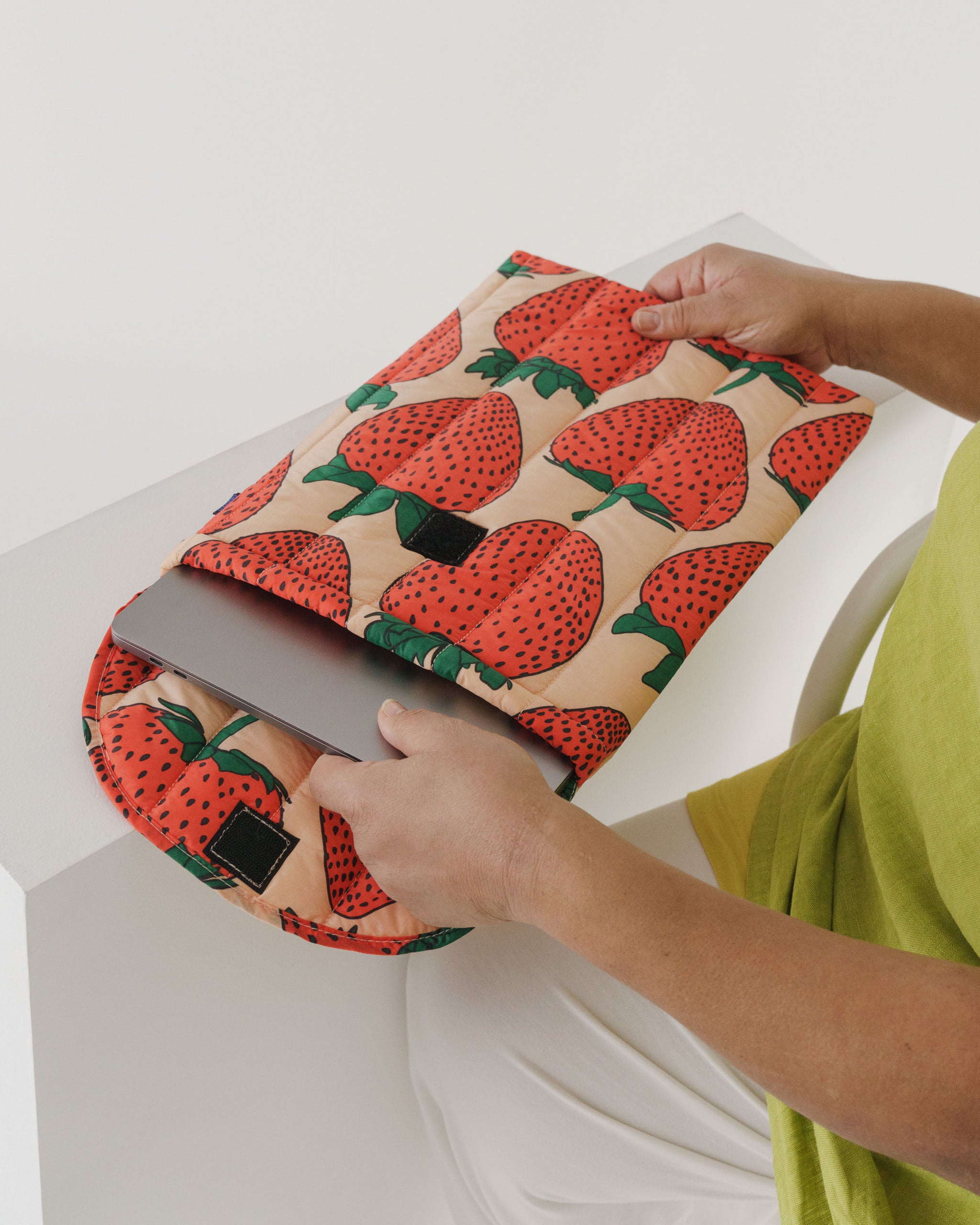 Strawberry 16" Puffy Laptop Sleeve | Laptop Sleeve
