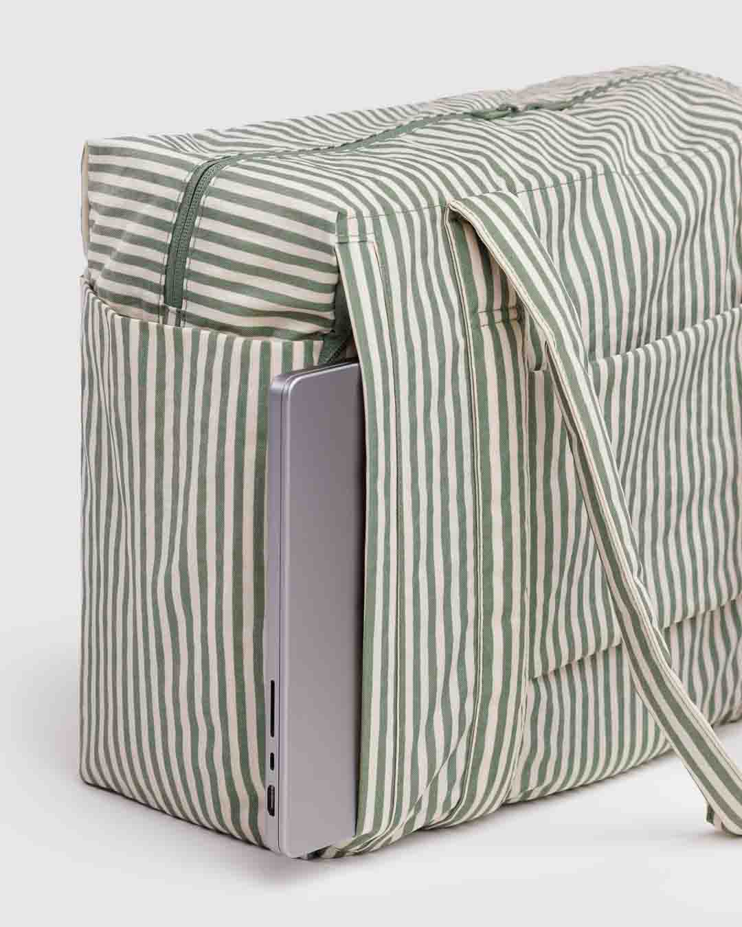 Sage Stripe Small Cloud Carry-On New