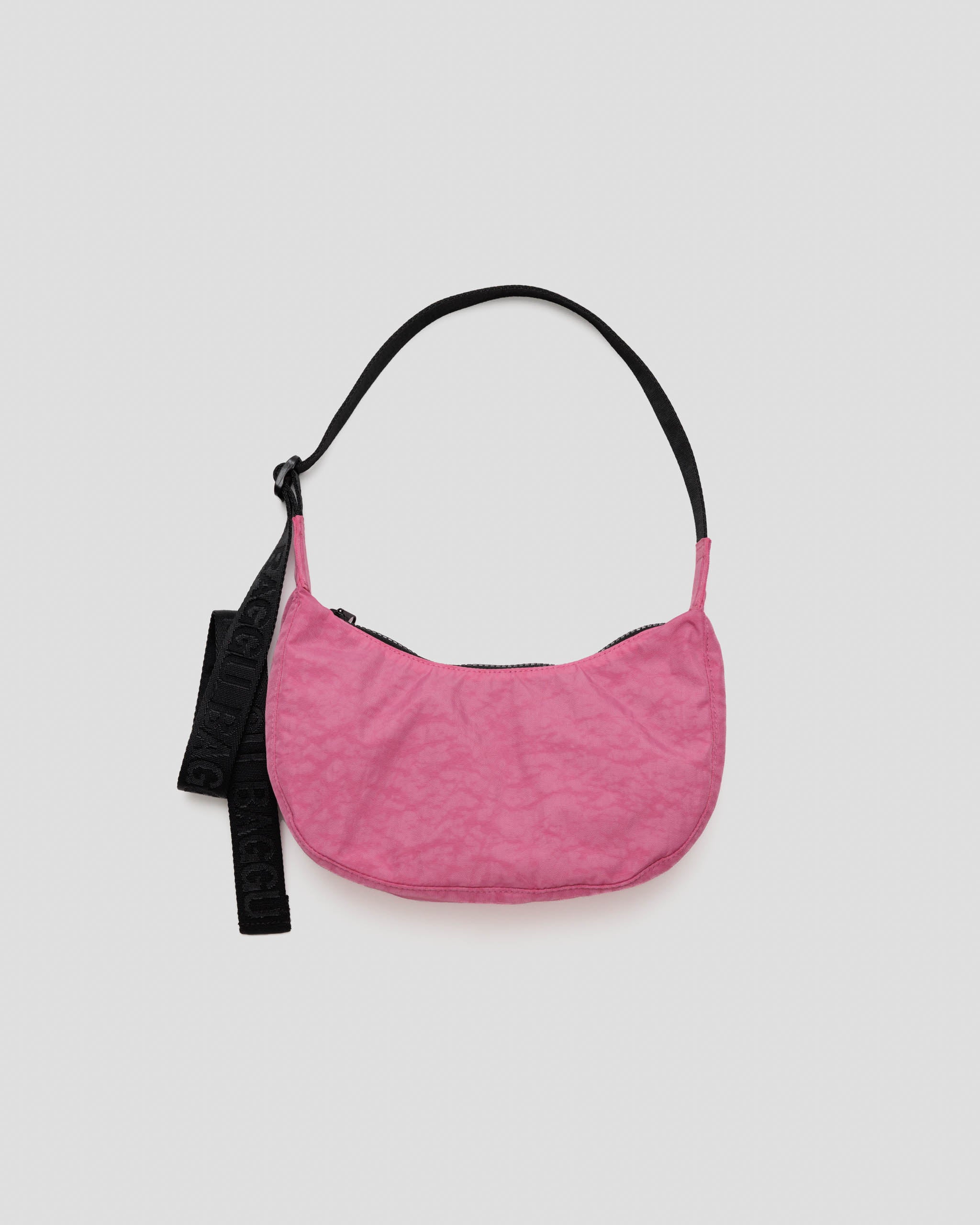 A Small Crescent Bag from Baggu in Azalea Pink