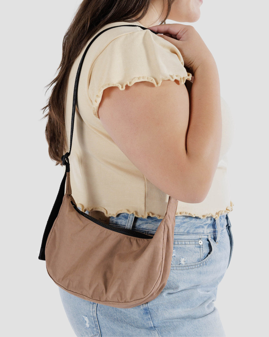 Baggu crescent bag leather clearance
