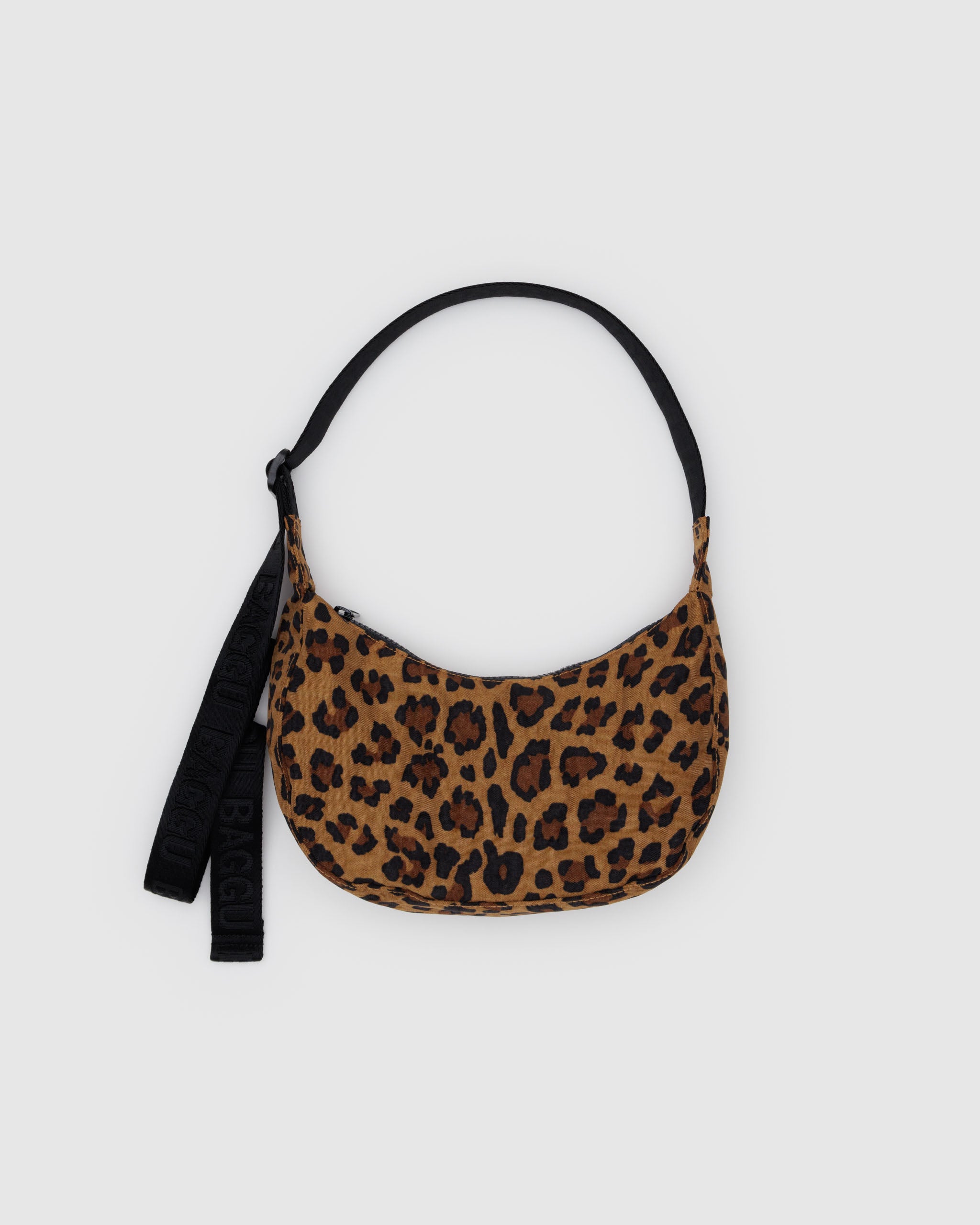 Leopard Small Nylon Crescent Bag | BAGGU | Crossbody Bag