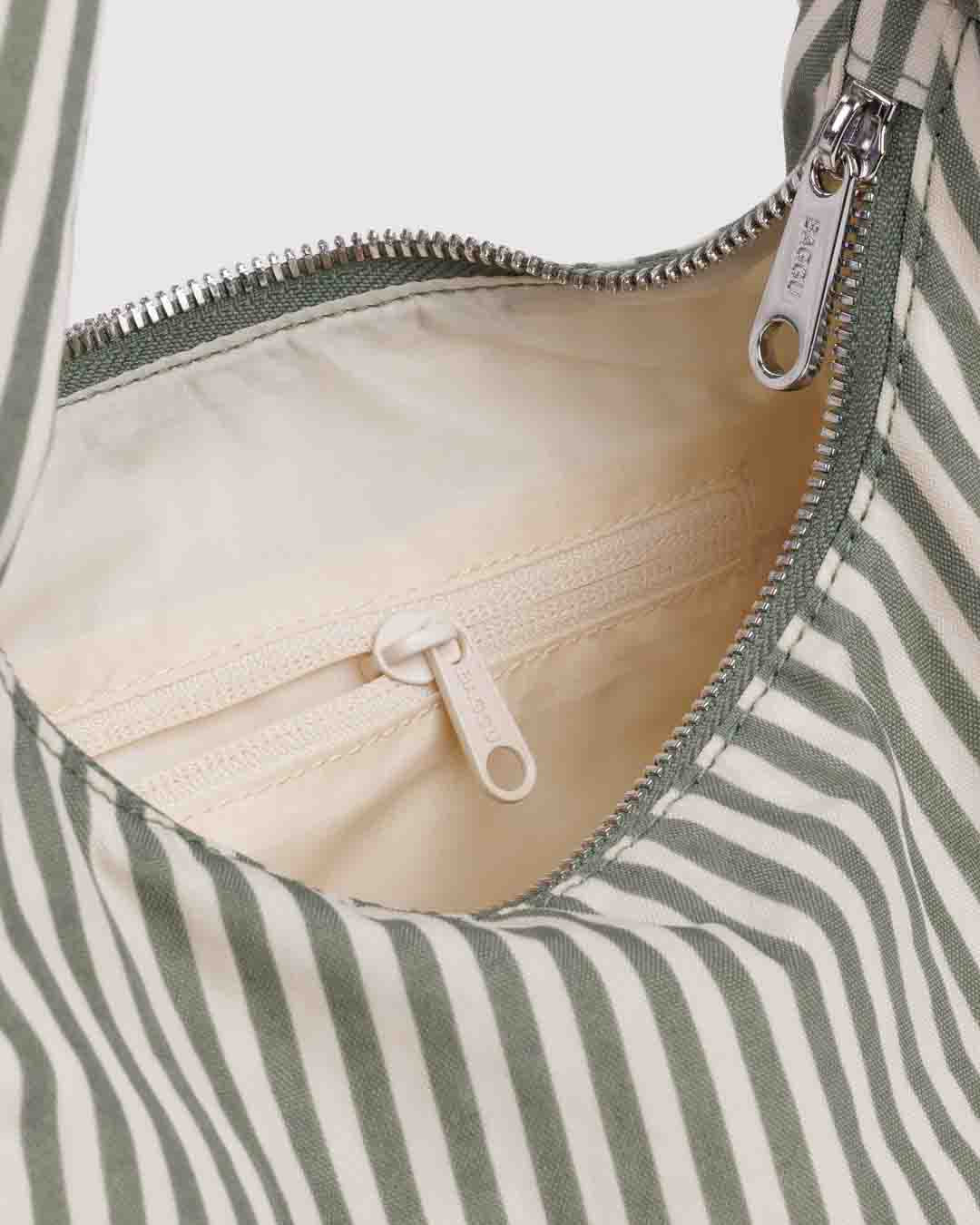 Sage Stripe Small Nylon Meringue Bag