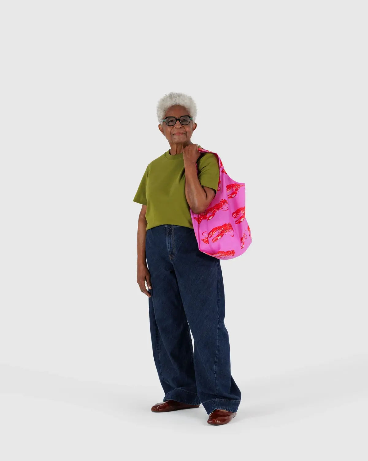 Pink Painted Stripe Standard BAGGU