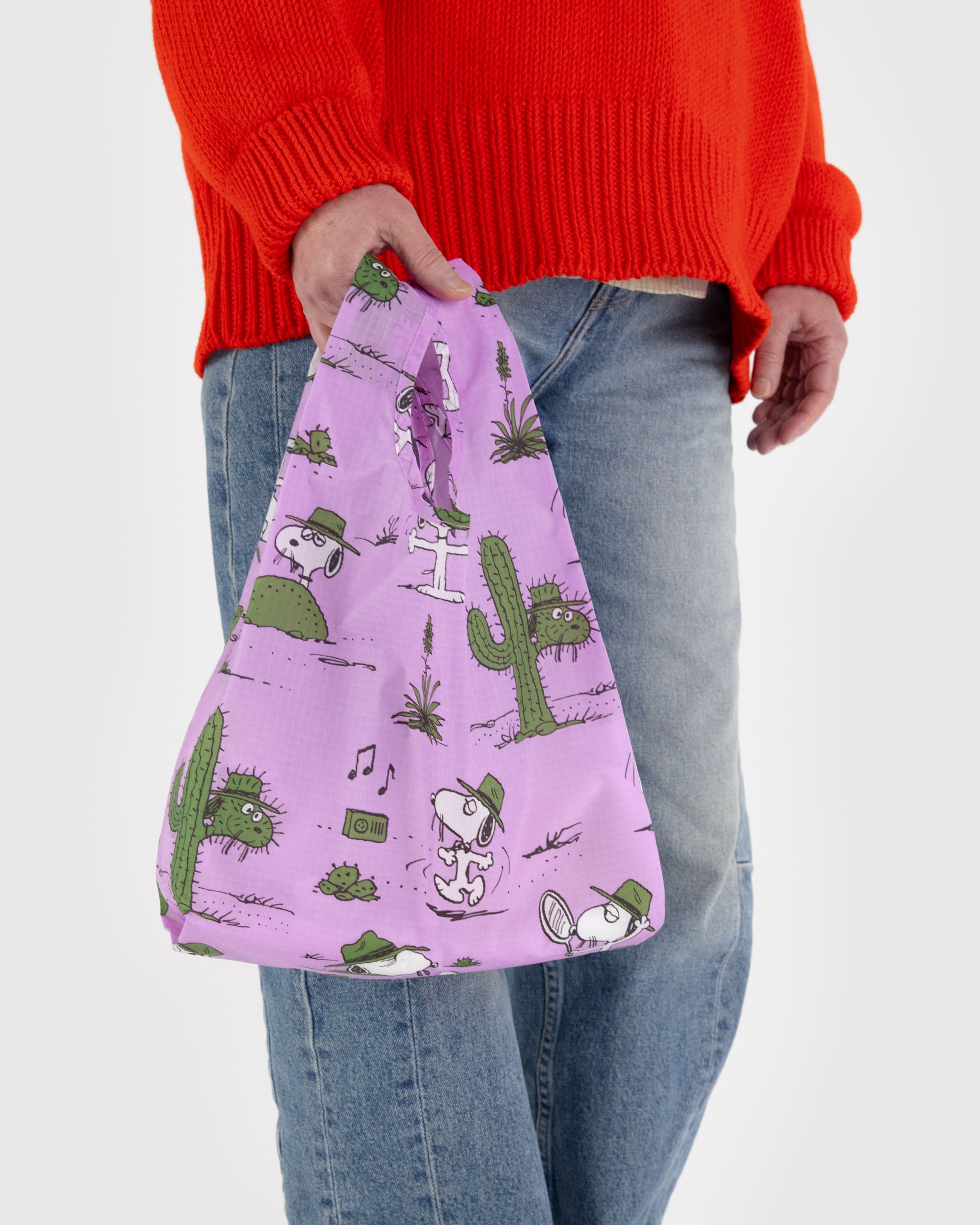 BAGGU | Pink Spike Snoopy Baby BAGGU | Shopping Tote Bag