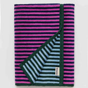 Pink Green Candy Stripe | Bath Towel | Baggu
