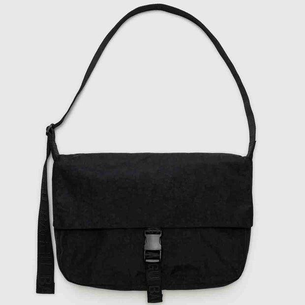 A Baggu Recycled Nylon Messenger Bag in Black