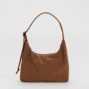 Brown | Mini Nylon Shoulder Bag | Baggu