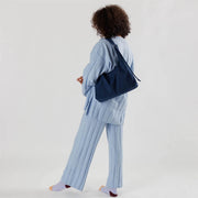 Navy | Nylon Shoulder Bag | Baggu