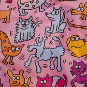 A close up of the Baggu Keith Haring Pets standard reusable bag