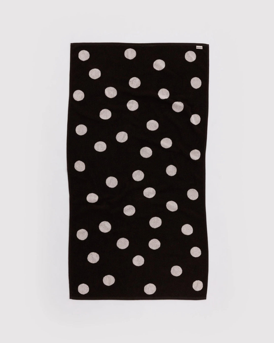 Cream and Black Polka Dot Bath Towel | BAGGU | Bath Towel
