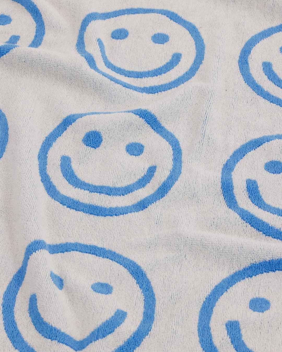 Sky Blue Happy Bath Towel