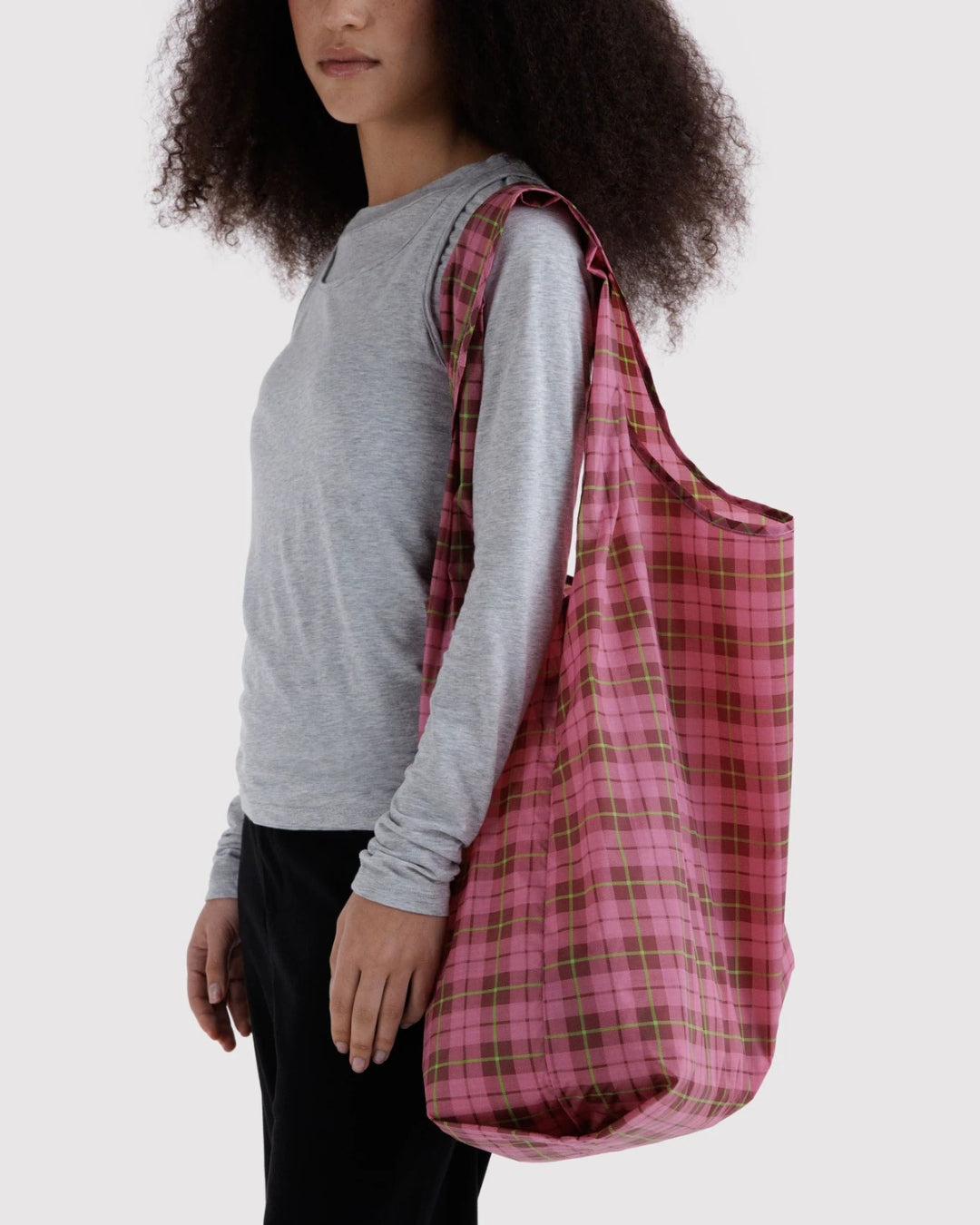 Azalea Pink Tartan Big BAGGU