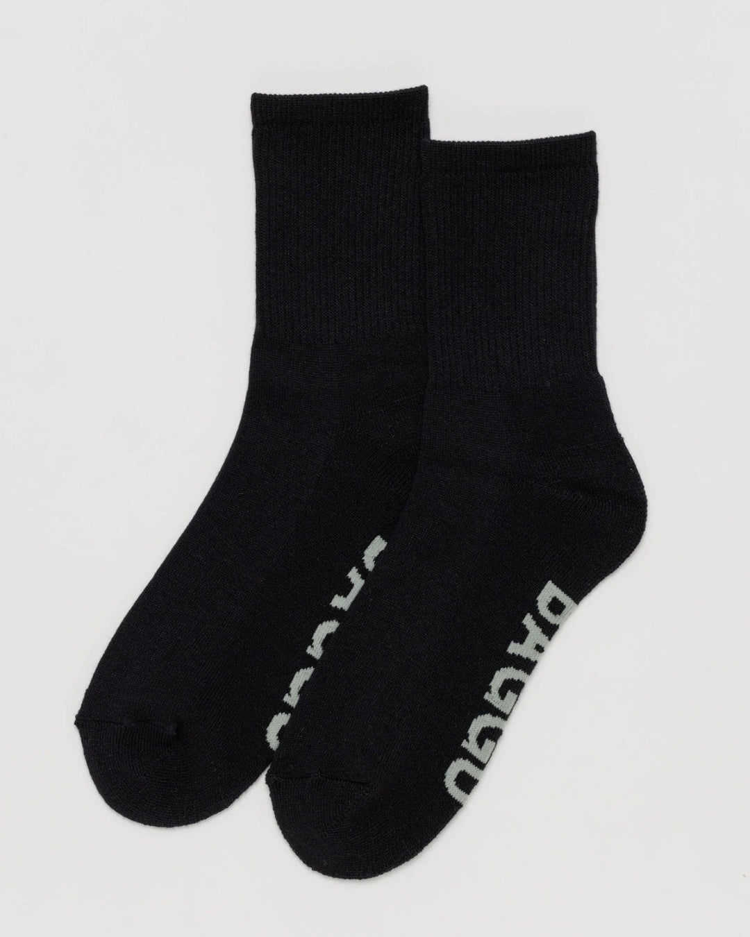 Black Ribbed Sock