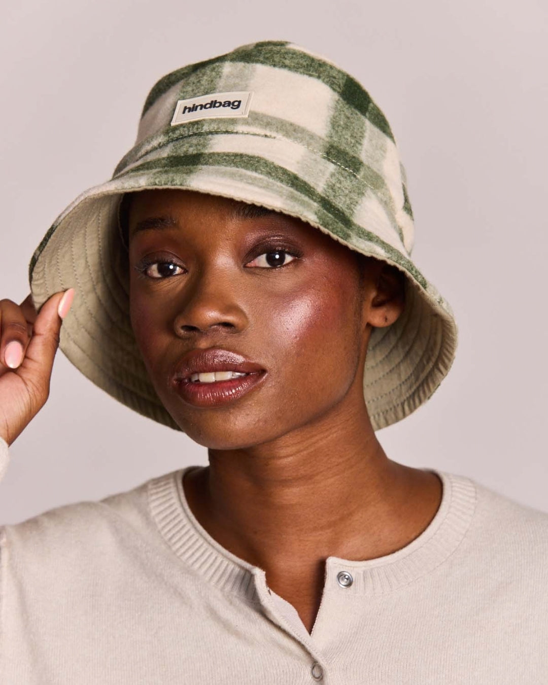 Green Tartan Bob Bucket Hat hindbag