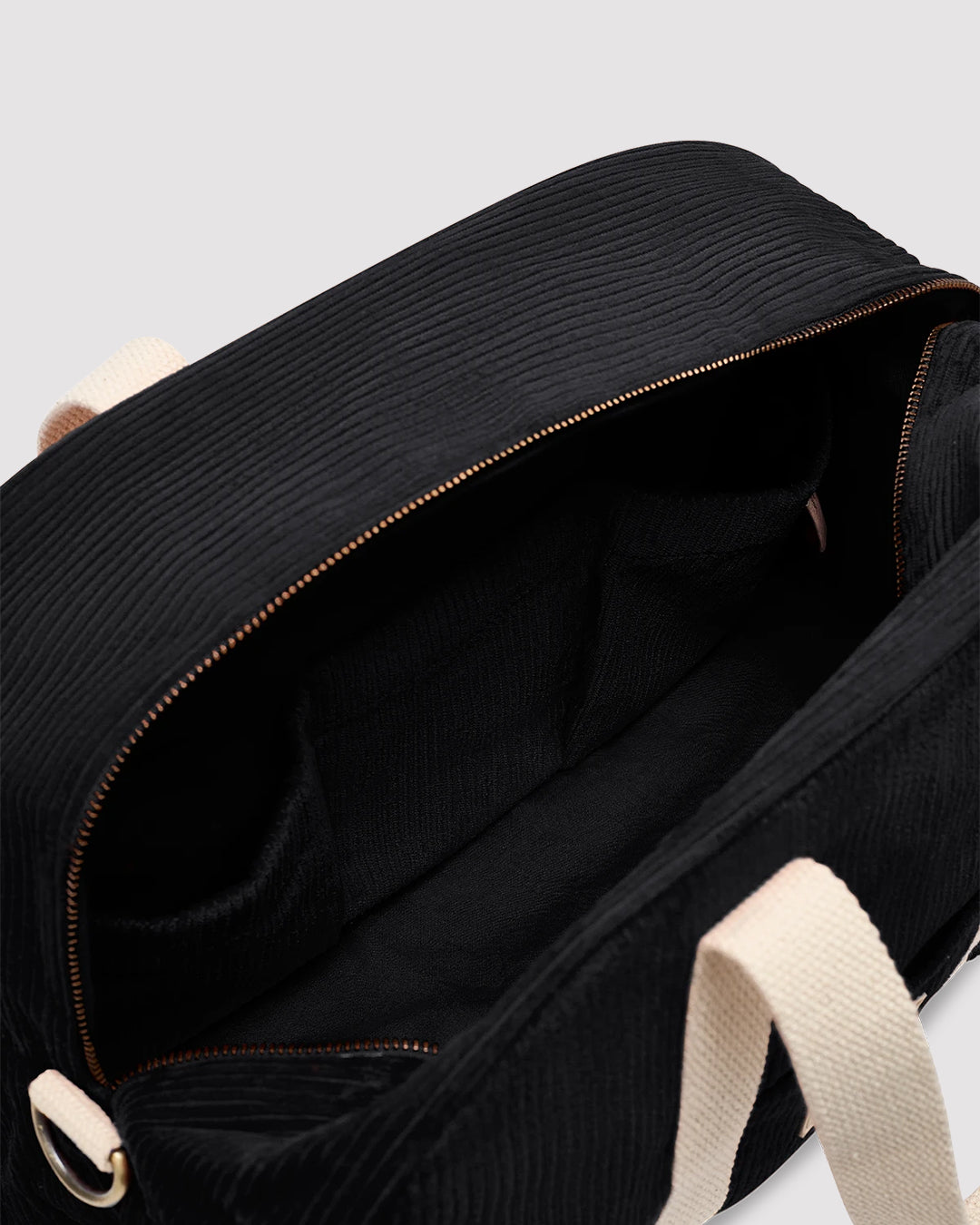 Black Corduroy Charlie Weekender Bag hindbag