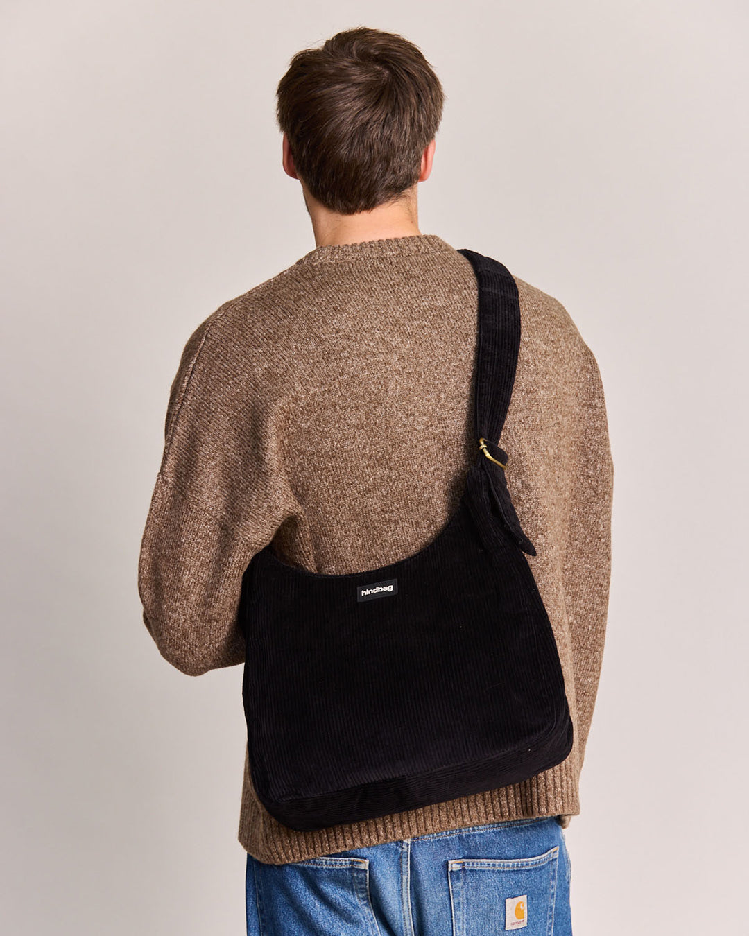 Black Corduroy Claire Hobo Bag hindbag