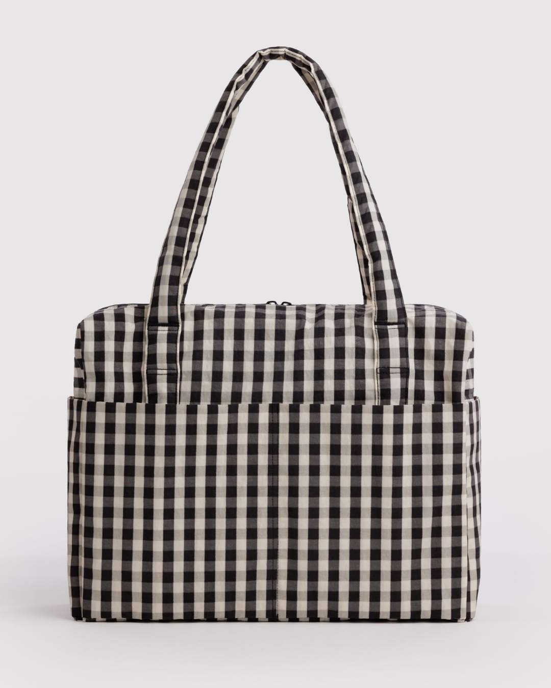 Black and Cream Gingham Cloud Carry-On