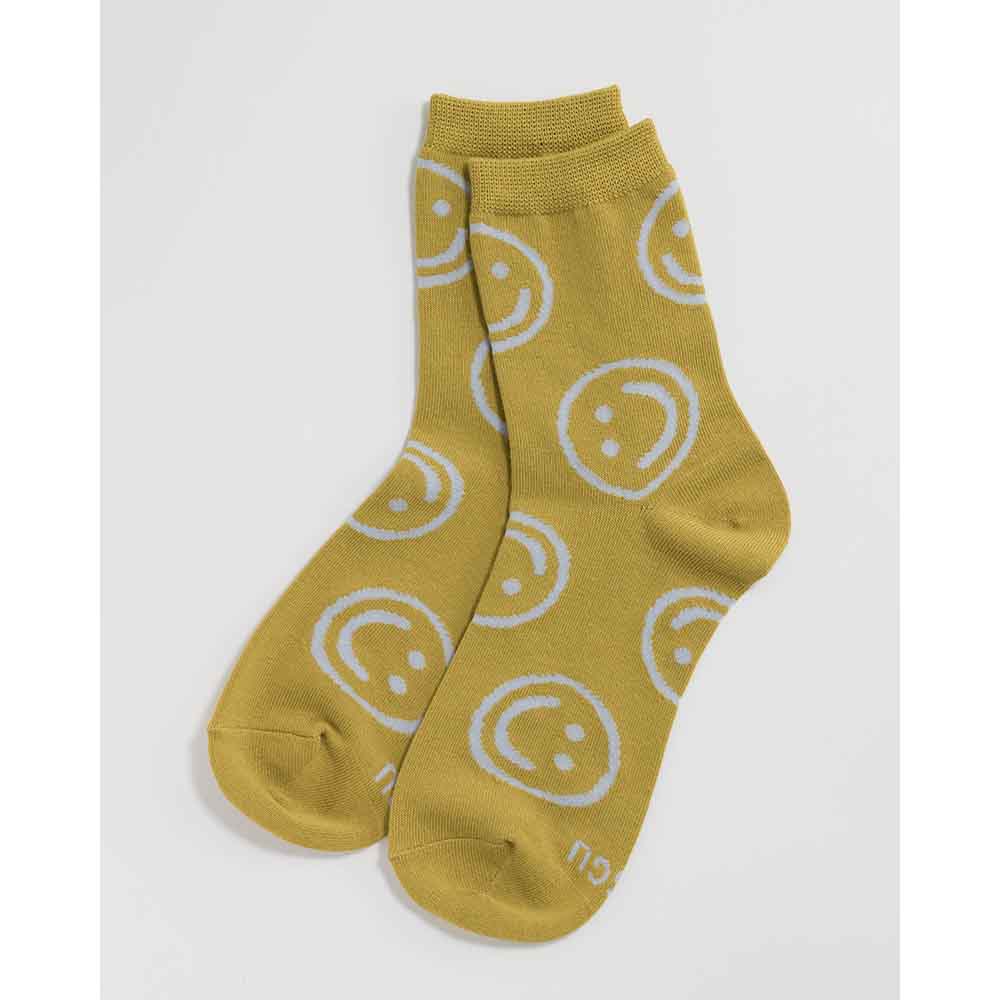 Ochre Happy Crew Sock | Socks