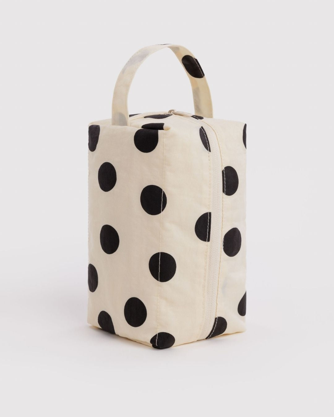 Cream and Black Polka Dot Dopp Kit