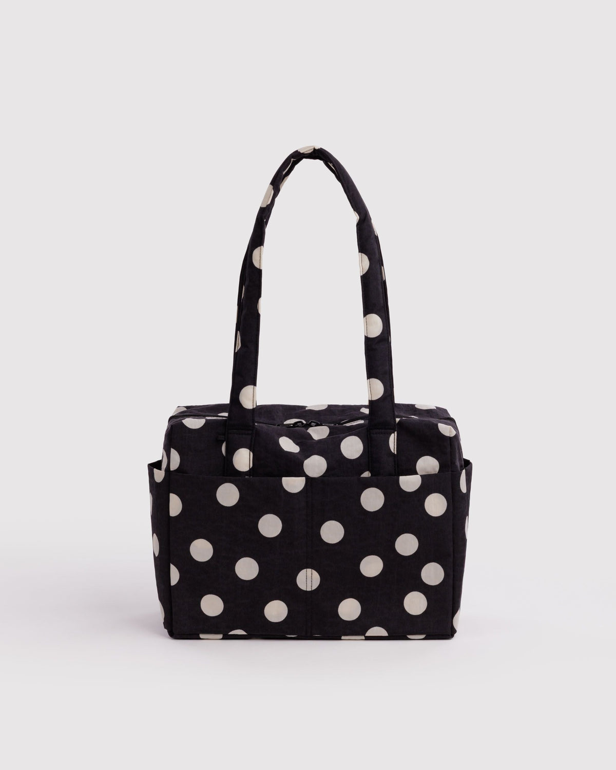 Black and Cream Polka Dot Everyday Cloud Bag BAGGU
