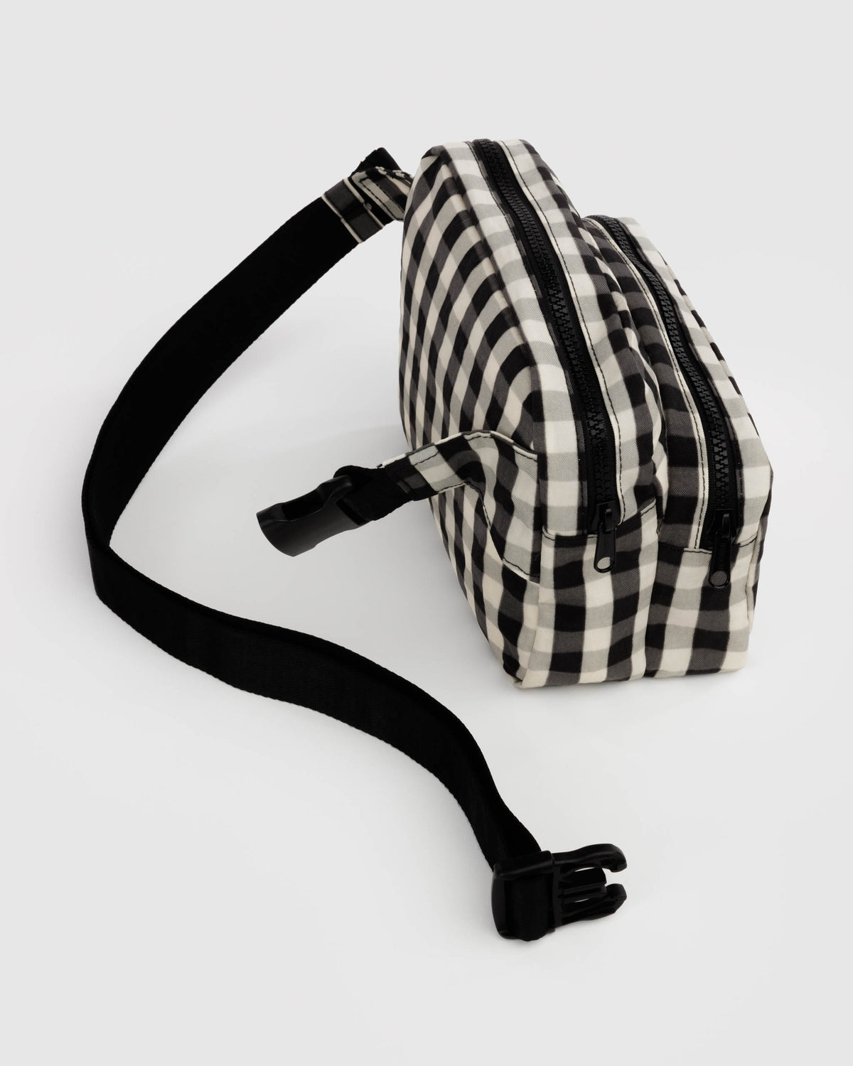 Black and Cream Gingham Bum Bag / Fanny Pack | BAGGU | Fanny Pack