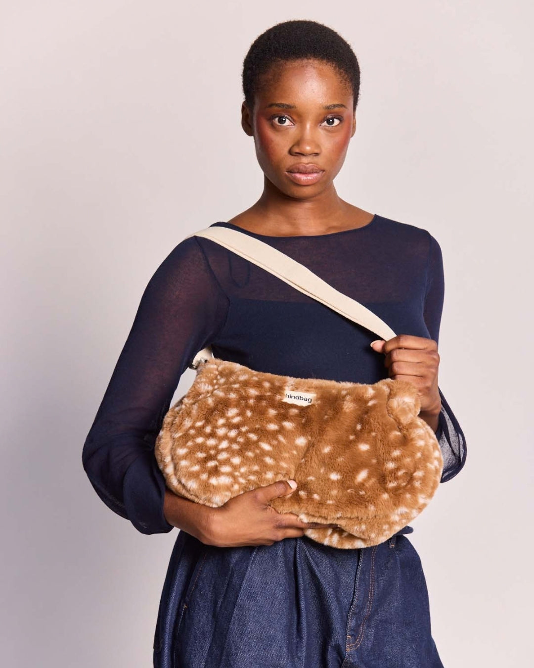 Fawn Faux Fur Rosa Shoulder Bag by hindbag