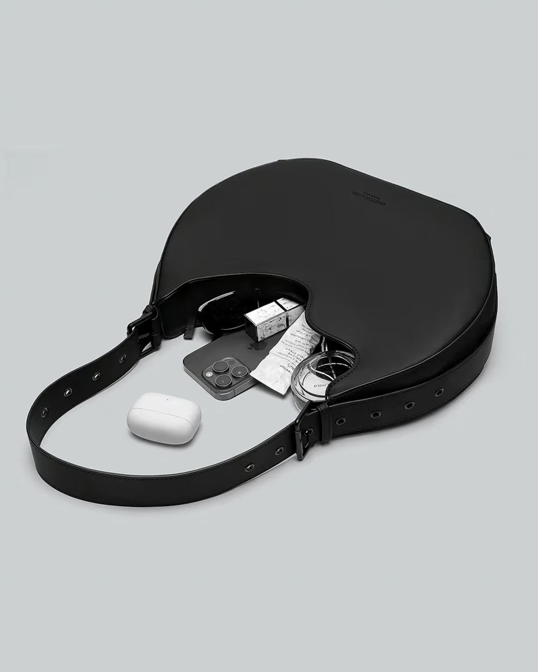 Black Mila Waterproof Shoulder Bag Gaston Luga