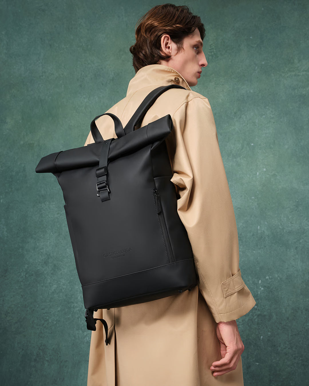 Black Spläsh Rolltop 16" Waterproof Backpack Gaston Luga