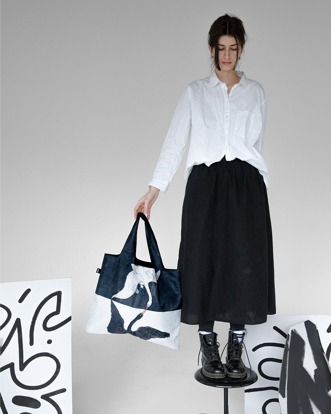 The Swan by Hilma af Klint Recycled Reusable Bag LOQI | LOQI | Shopping Tote Bag