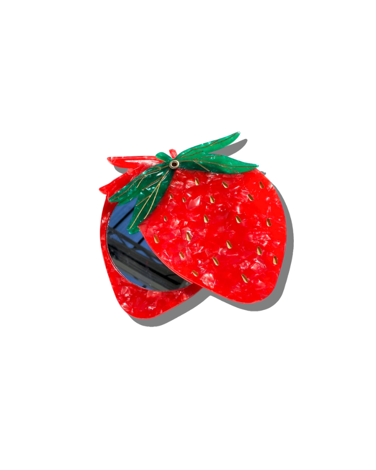 Hand-painted Strawberry Compact Mirror | Solar Eclipse | Mirrors