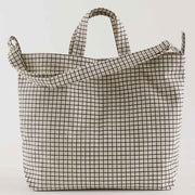 Natural Grid | Horizontal Duck Bag | Baggu