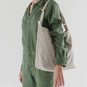 Natural Grid | Horizontal Duck Bag | Baggu