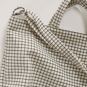 Natural Grid | Horizontal Zip Duck Bag | Baggu