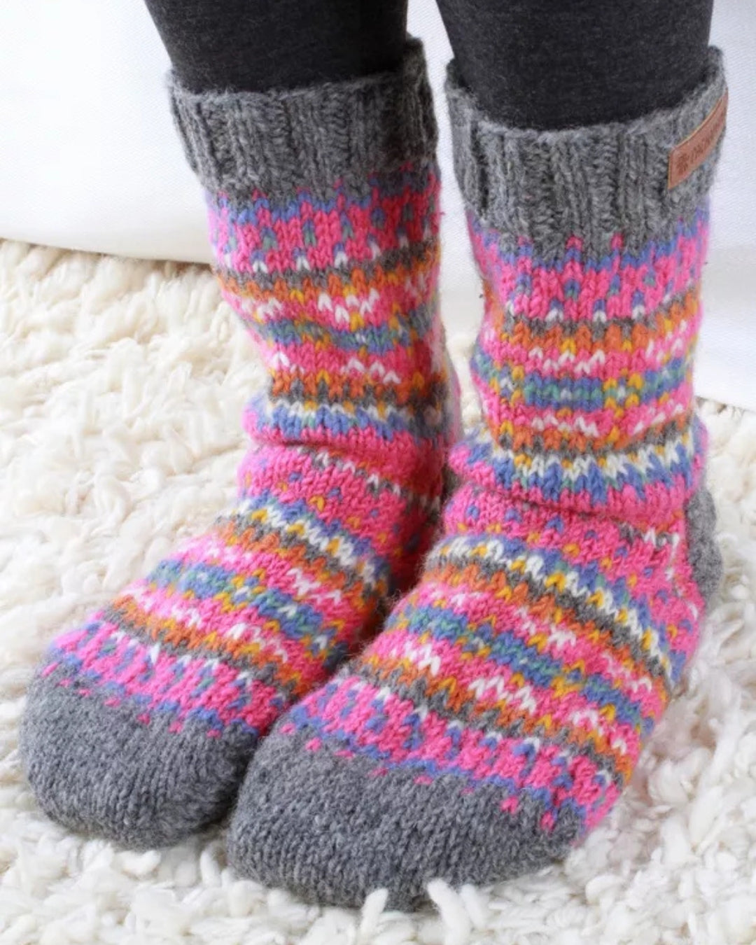 Pink Iona Sofa Socks Pachamama