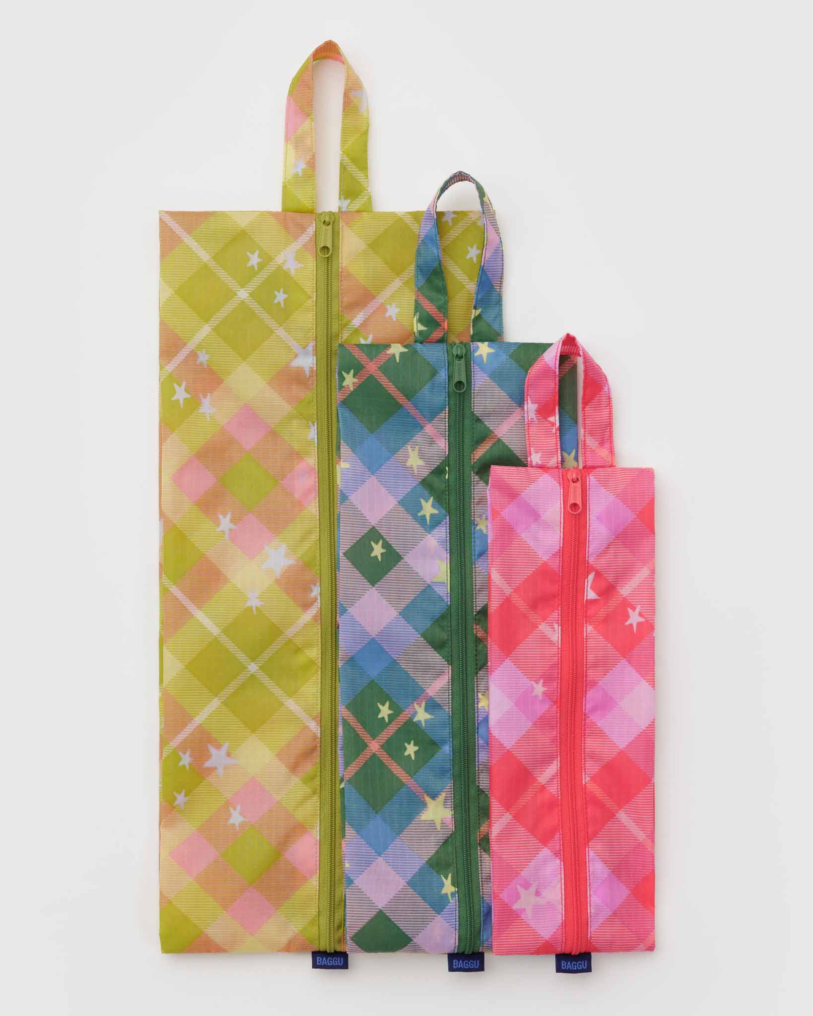 Star Plaid 3D Zip Set