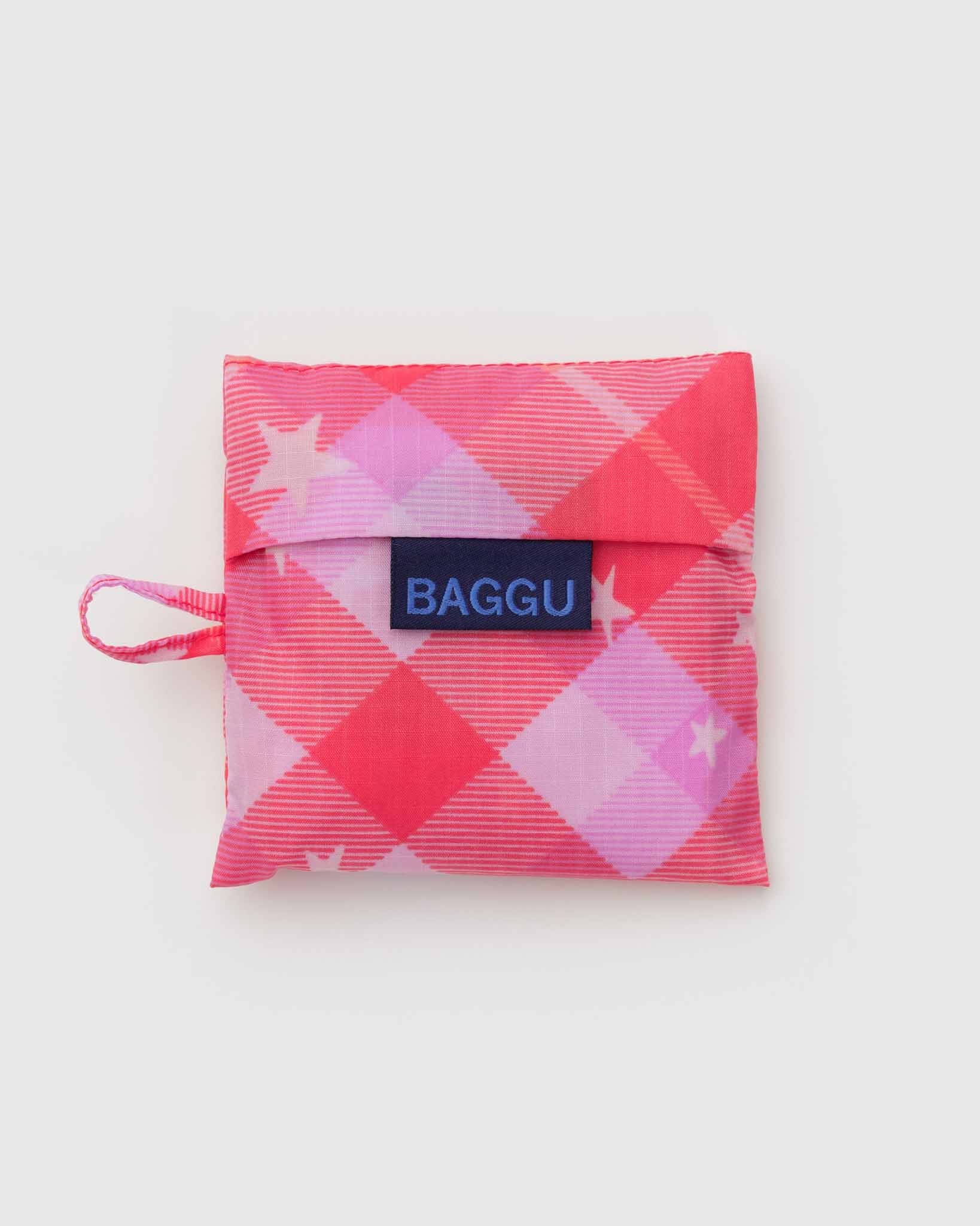 Pink Star Plaid Baby Baggu BAGGU | BAGGU | Shopping Tote Bag