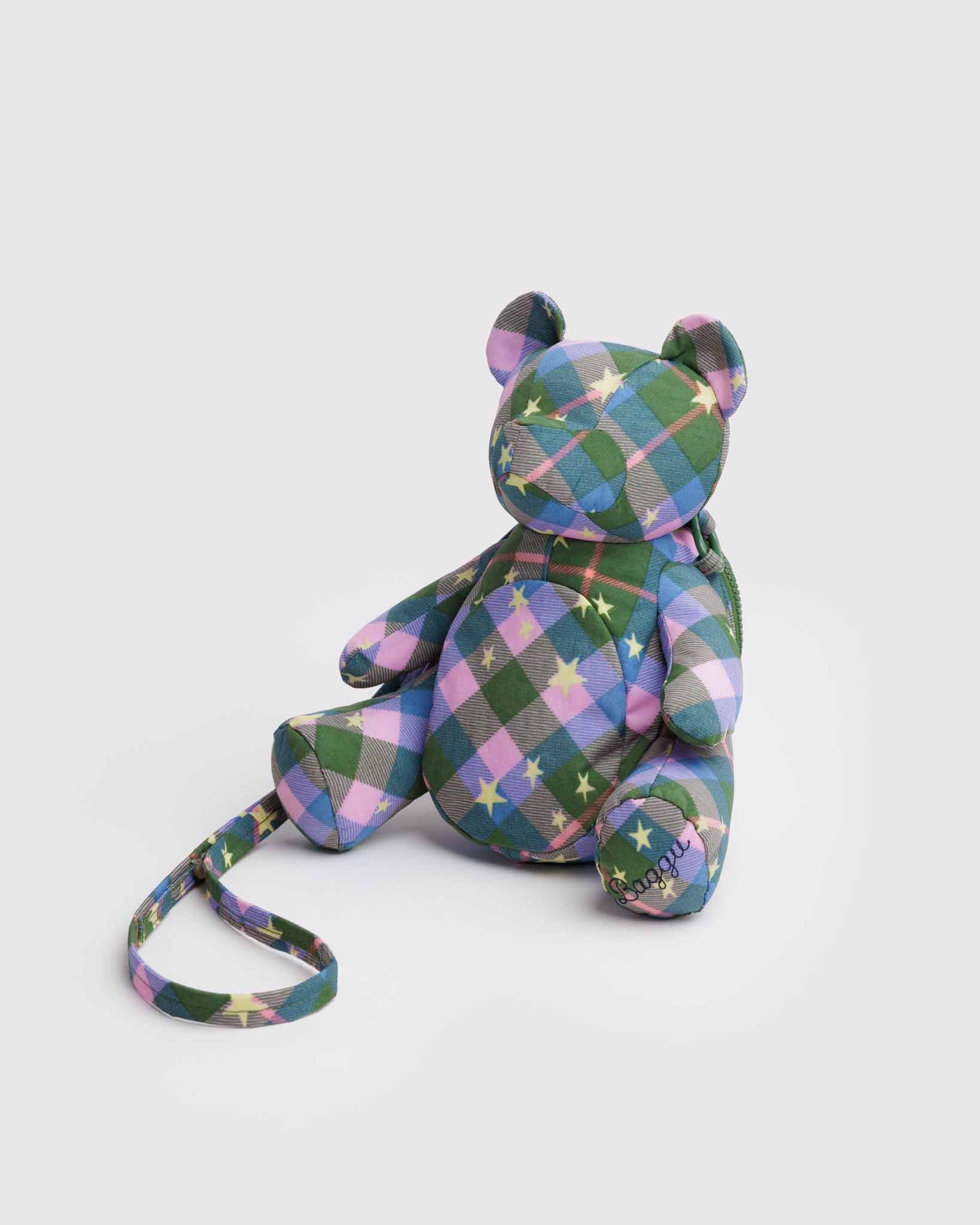 Green Star Plaid Bear Bag BAGGU