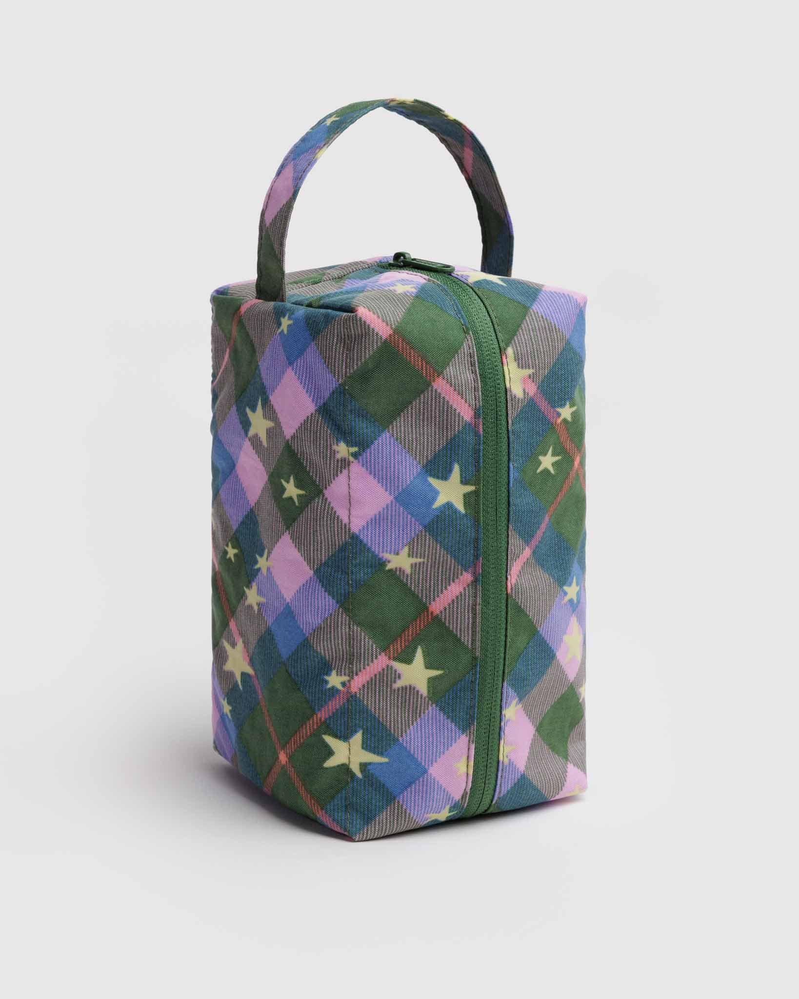 Green Star Plaid Dopp Kit BAGGU | BAGGU | Toiletry + Washbag